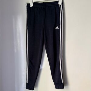 Adidas Kids Navy Joggers with White Stripes